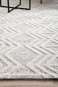 Trevi Hand Made Wool Rug - Grey
