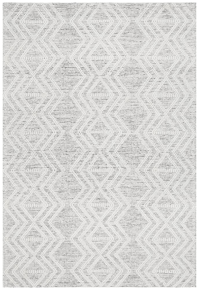 Trevi Hand Made Wool Rug - Grey