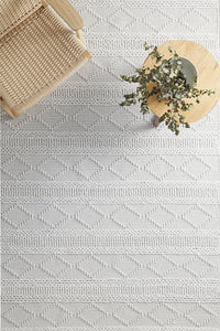 Vara Hand Made Wool Rug - Snow