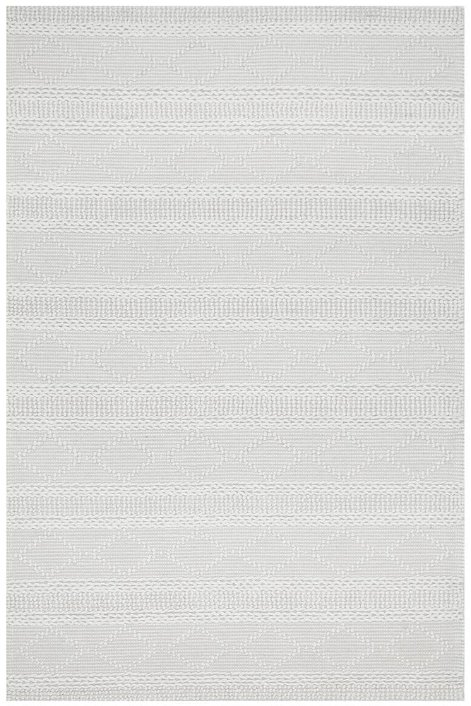 Vara Hand Made Wool Rug - Snow