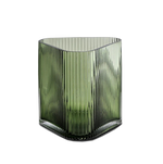 Load image into Gallery viewer, Vivin Ribbed Large Glass Vase - Green
