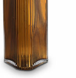 Load image into Gallery viewer, Vivin Ribbed Medium Glass Vase - Amber

