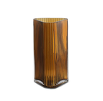 Load image into Gallery viewer, Vivin Ribbed Medium Glass Vase - Amber
