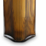 Load image into Gallery viewer, Vivin Ribbed XL Glass Vase - Amber
