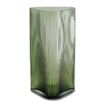 Load image into Gallery viewer, Vivin Ribbed XL Glass Vase - Green
