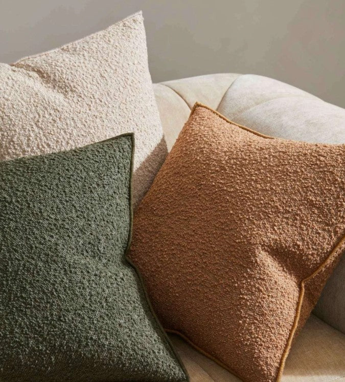 Weave Alberto Boucle Fabric 50cm Cushion - Copper