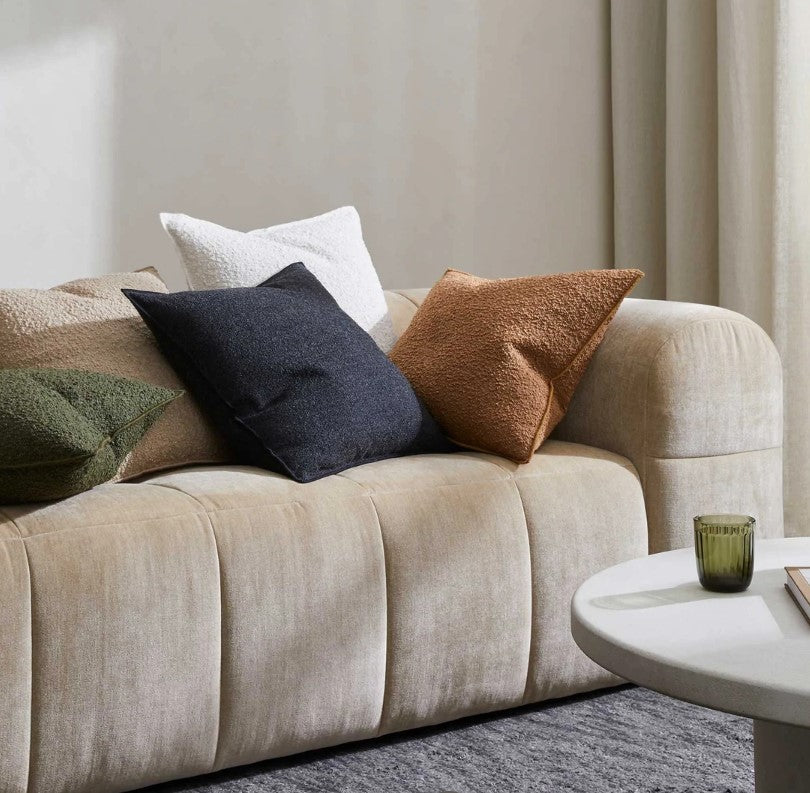 Weave Alberto Boucle Fabric 50cm Cushion - Copper