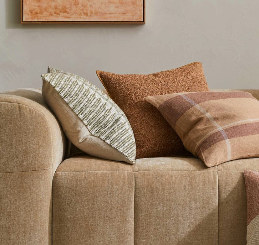 Weave Alberto Boucle Fabric 50cm Cushion - Copper