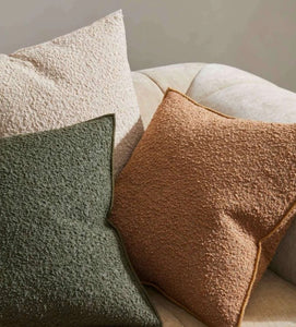 Weave Alberto Boucle Fabric 50cm Cushion - Copper
