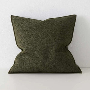 Weave Alberto Boucle Fabric 50cm Cushion - Olive