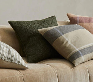 Weave Alberto Boucle Fabric 50cm Cushion - Olive