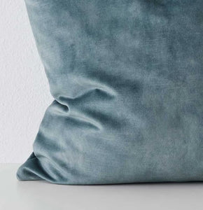 Weave Ava Velvet Fabric 50cm Cushion - Aqua