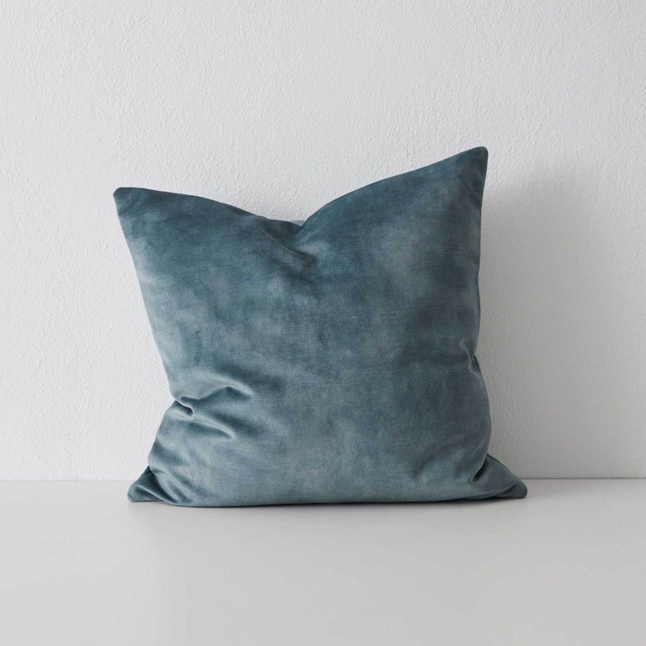 Weave Ava Velvet Fabric 50cm Cushion - Aqua