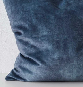 Weave Ava Velvet Fabric 50cm Cushion - Atlantic