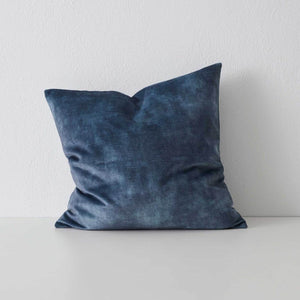 Weave Ava Velvet Fabric 50cm Cushion - Atlantic