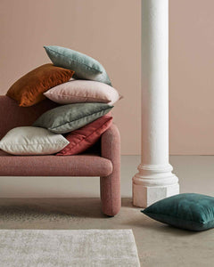 Weave Ava Velvet Fabric 50cm Cushion - Blush
