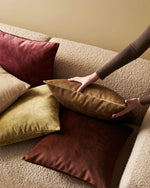 Load image into Gallery viewer, Weave Ava Velvet Fabric 50cm Cushion - Burnish
