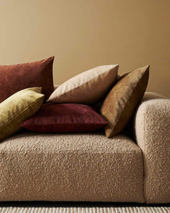 Weave Ava Velvet Fabric 50cm Cushion - Burnish