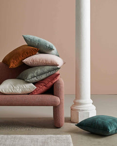 Weave Ava Velvet Fabric 50cm Cushion - Cinnamon