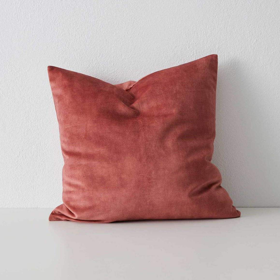 Weave Ava Velvet Fabric 50cm Cushion - Coral