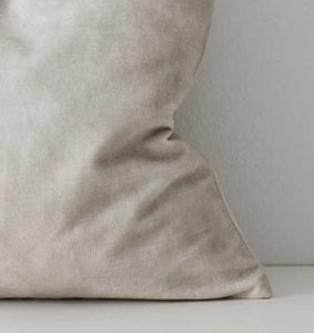 Weave Ava Velvet Fabric 50cm Cushion - Ecru