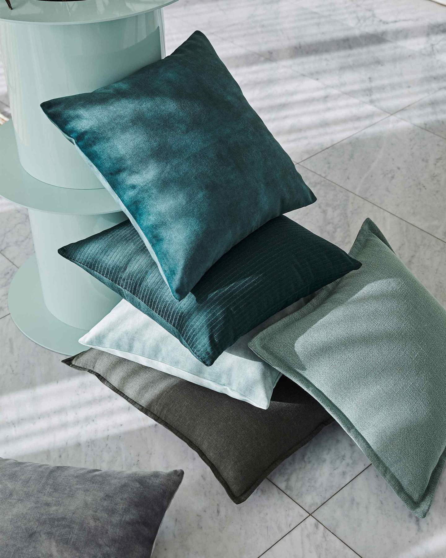 Weave Ava Velvet Fabric 50cm Cushion - Emerald
