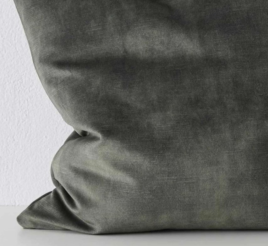 Weave Ava Velvet Fabric 50cm Cushion - Jade