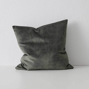 Weave Ava Velvet Fabric 50cm Cushion - Jade