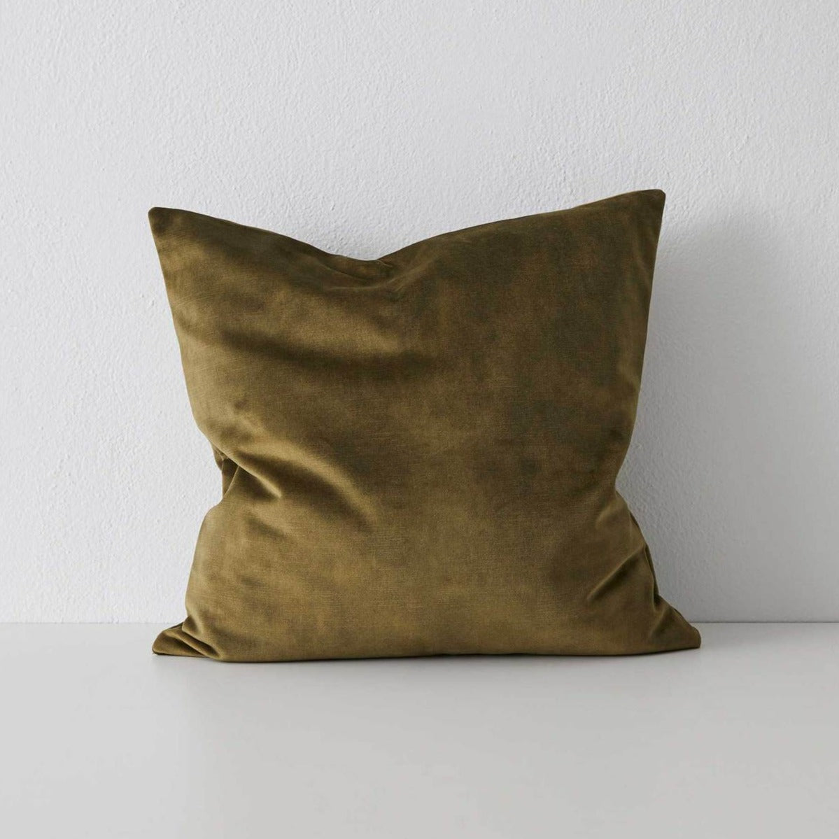 Weave Ava Velvet Fabric 50cm Cushion - Moss