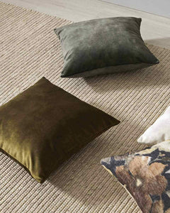 Weave Ava Velvet Fabric 50cm Cushion - Moss