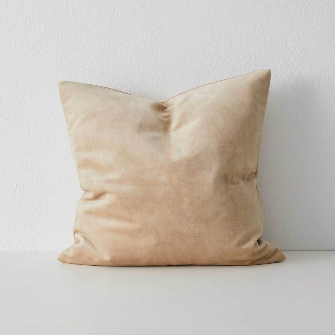 Weave Ava Velvet Fabric 50cm Cushion - Nougat