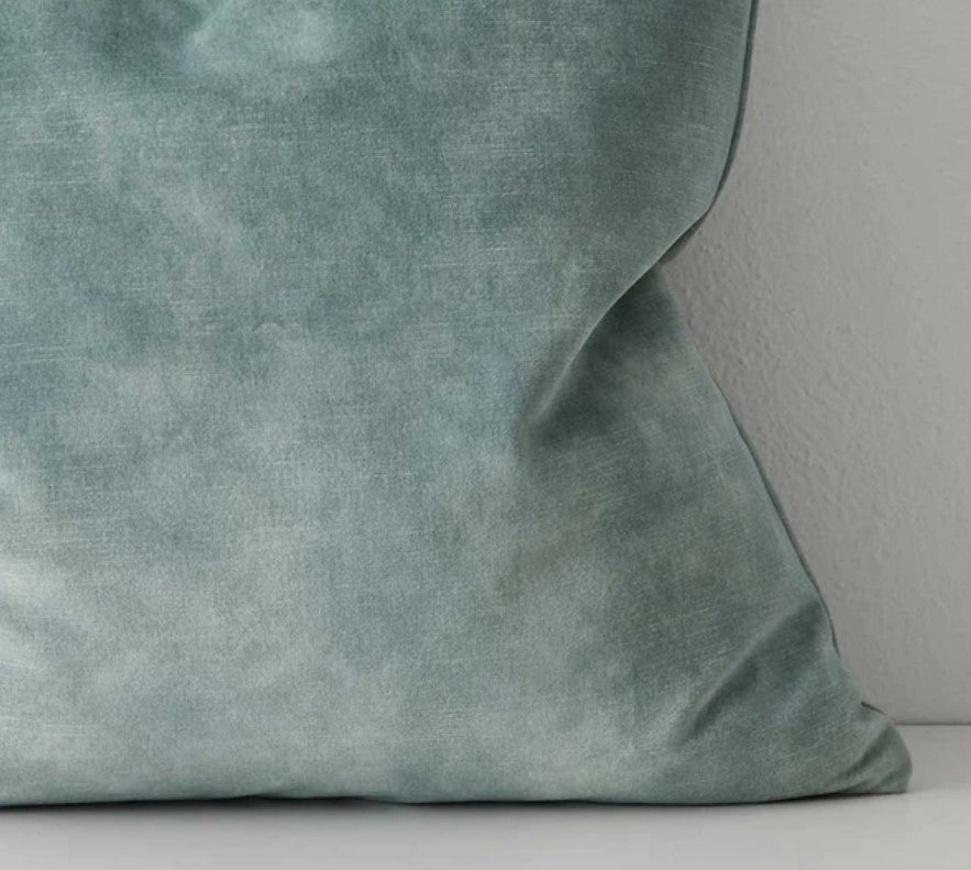 Weave Ava Velvet Fabric 50cm Cushion - Seagrass
