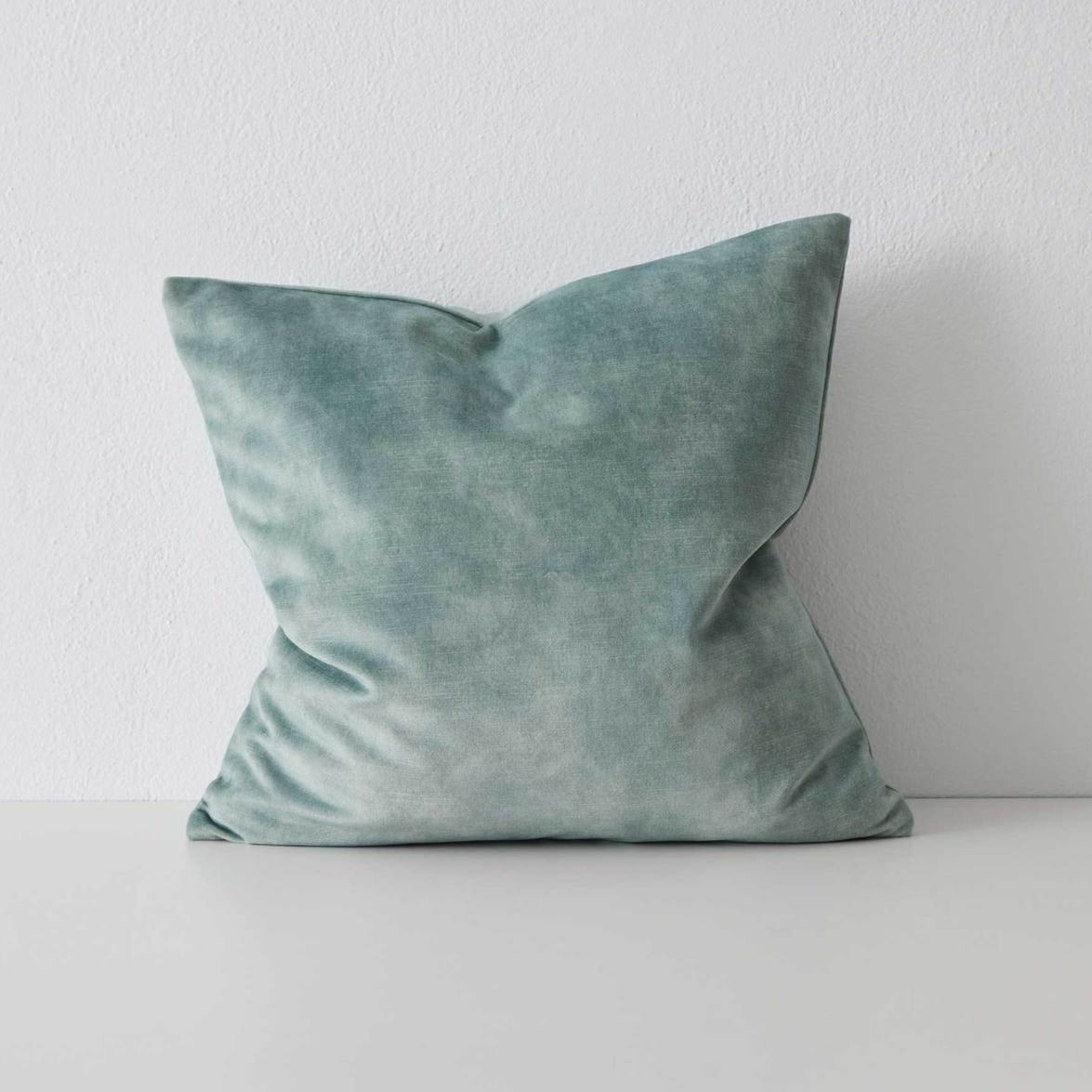 Weave Ava Velvet Fabric 50cm Cushion - Seagrass