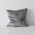 Load image into Gallery viewer, Weave Ava Velvet Fabric 50cm Cushion - Steel
