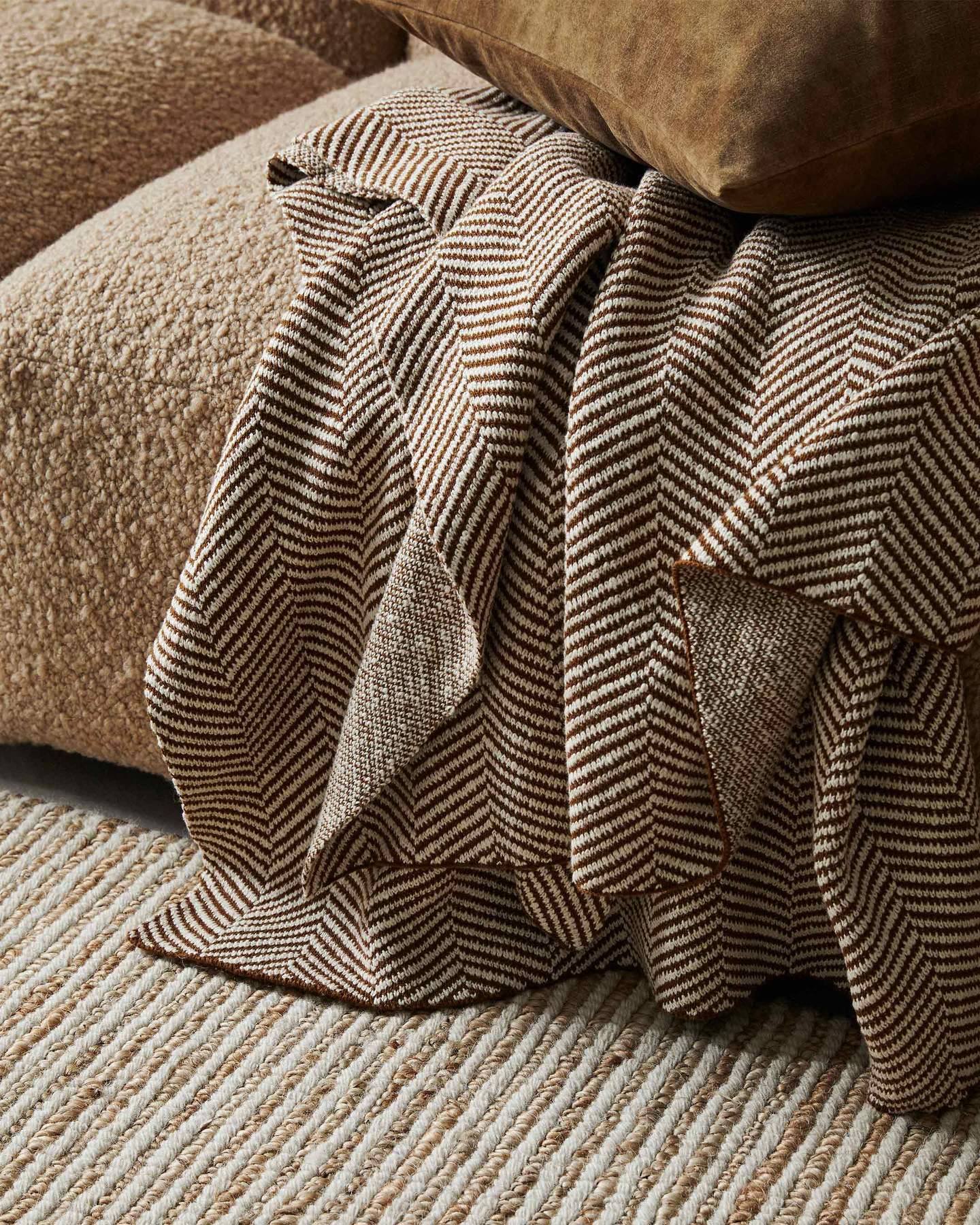 Weave Solano Cotton Throw Rug - Spice