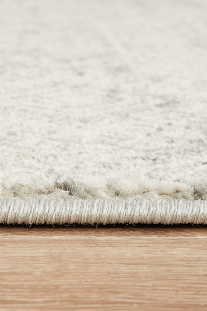 Zarah Power-Loomed Polypropylene Rug Runner - Silver