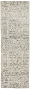 Zarah Power-Loomed Polypropylene Rug Runner - Silver