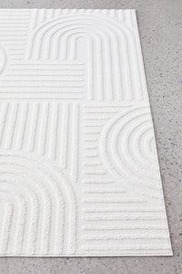Zoe Power-Loomed Polypropylene Rug - White