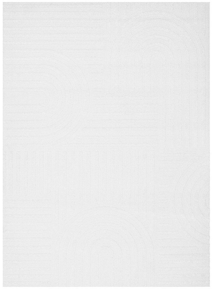 Zoe Power-Loomed Polypropylene Rug - White