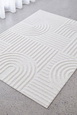 Load image into Gallery viewer, Zoe Power-Loomed Polypropylene Rug - White
